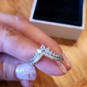 Pandora-Princess Wishbone Ring
